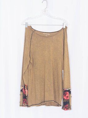 SOFT SURROUNDINGS Reverse Stitch Boat Neck Long Sleeve Tee Size L